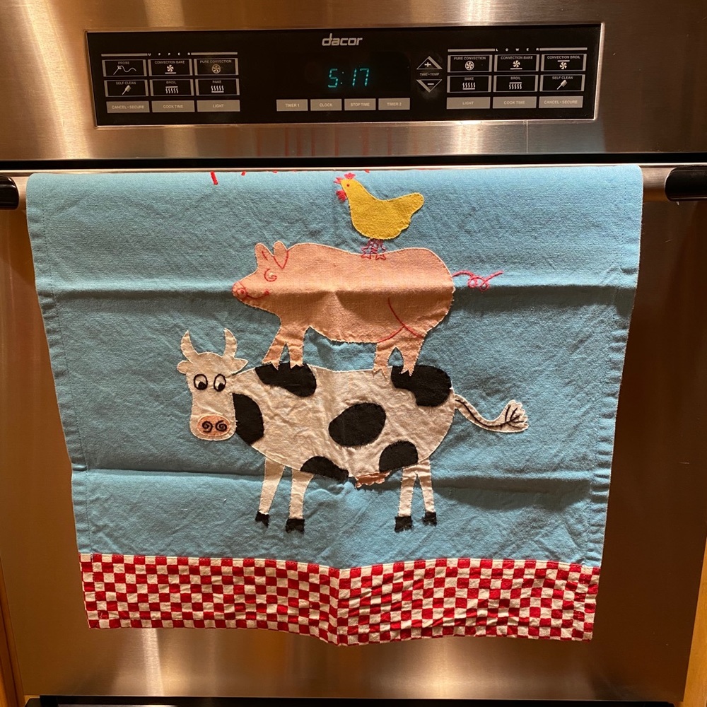 Farm Animal kitchen towel. - Picture 3 of 5